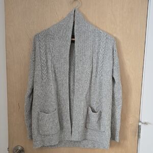 Abercrombie & Fitch Gray Women's Cardigan, Cable Knit Detail, S, GUC, Casual